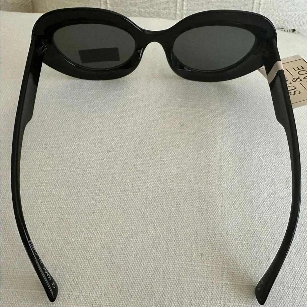 Sunny & Shade Sunglasses Retro Black Frame - NWT - Picture 3 of 4